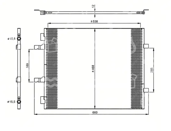 kondenzátor NISSAN Primastar 06-, OE: 4419021, 8200895918, 93862283